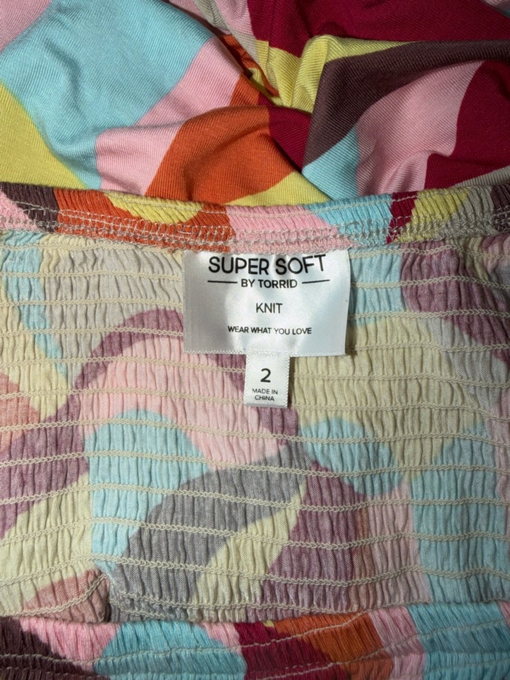 Adorable Torrid Colorful Abstract Print Short Sleeve Dress - Picture 6 of 6